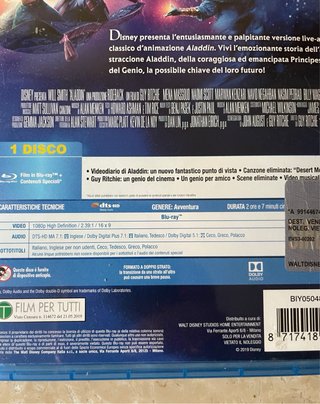 ALADDIN Blu-ray Disney Will Smith