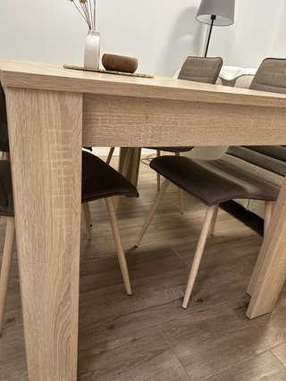 Mesa de comedor extensible madera