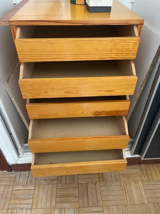 Cajonera Pino Macizo Interior Armario 50x50x78