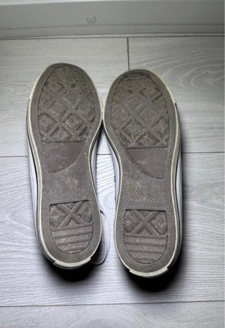 Sneakers Converse basse grigie lucide