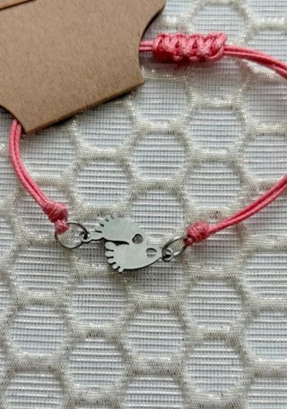 Pulsera pies ajustable, Amor incondicional.