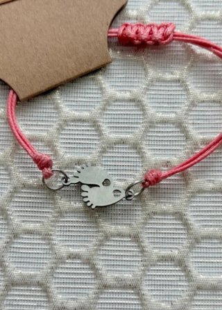 Pulsera pies ajustable, Amor incondicional.