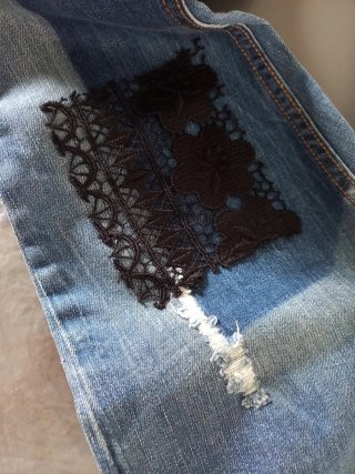 Jeans Parrot 12 anni patchwork pizzo