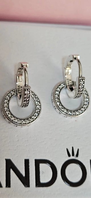 Pendientes Pandora Aro Circonitas Plata
