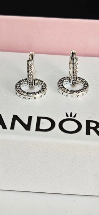 Pendientes Pandora Aro Circonitas Plata