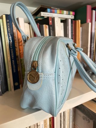 Borsa a mano Puma baby blue Y2K vinile speedcat