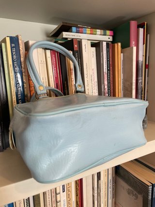 Borsa a mano Puma baby blue Y2K vinile speedcat