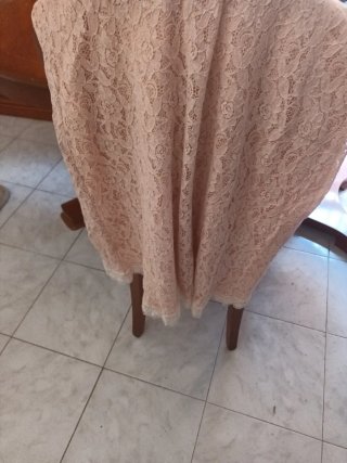 Abito donna pizzo bianco e rosa
