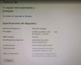 Torre Ordenador intel i5-650 3,2Ghz / 6GB / SSD