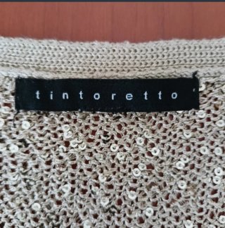 Torera lentejuelas Tintoretto beige/dorada Talla Ú