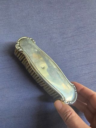 Juego plata 925 tocador espejo cepillos antiguos