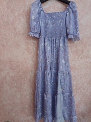 Vestito donna lungo floreale con spacco