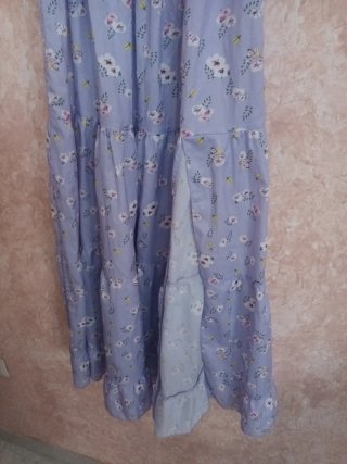 Vestito donna lungo floreale con spacco