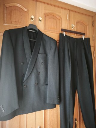 Traje de etiqueta negro Smoking, talla 52, pant44