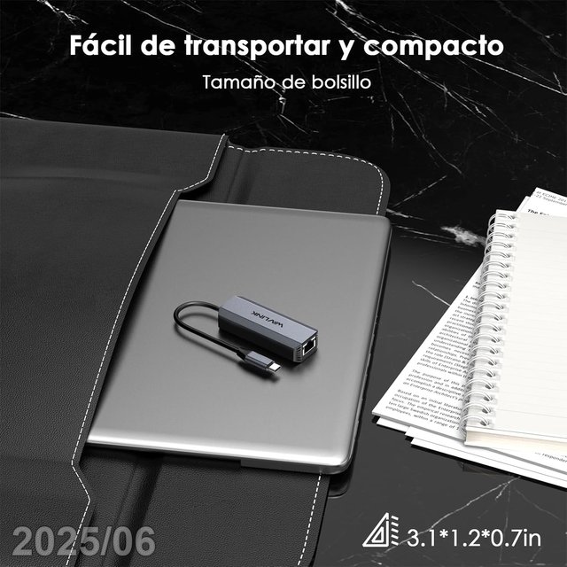 WAVLINK Adaptador USB-C a Ethernet 5Gbps Wifi 6e