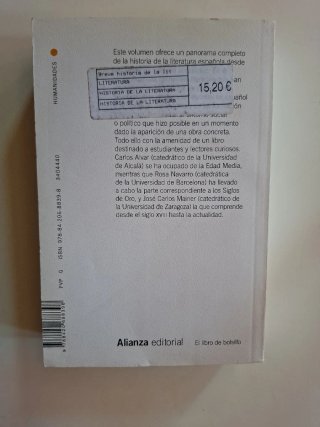 Breve historia de la literatura española