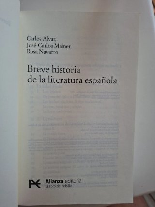Breve historia de la literatura española