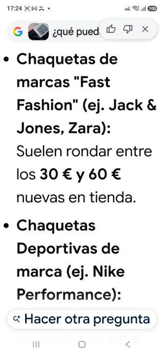 Chaqueta Caballero XL Negra Nueva