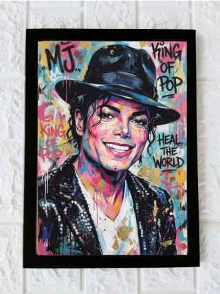 Cuadro de Michael Jackson tamaño A4, 21x29,7