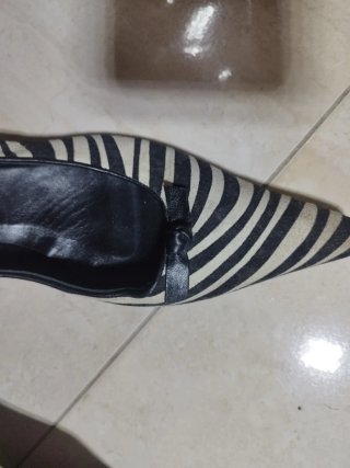 Tacones Pico Estampado Cebra