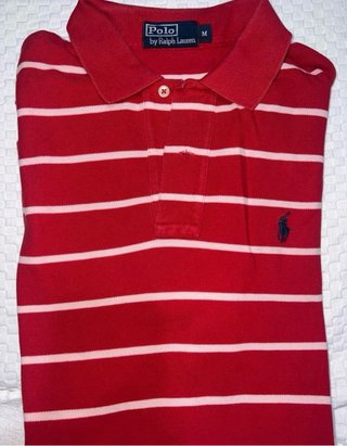 Polo Ralph Lauren Rayas Rojas Talla M