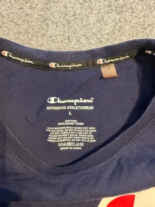 Camiseta Champion Logo Grande Azul Talla L