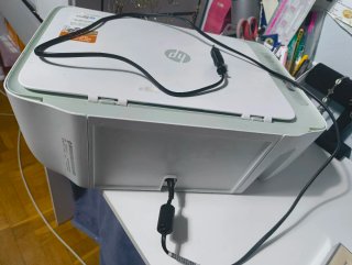 Impresora HP Blanca y Verde