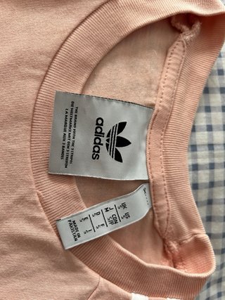 Camiseta Adidas color Salmón Talla S 3 Rayas