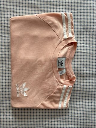 Camiseta Adidas color Salmón Talla S 3 Rayas