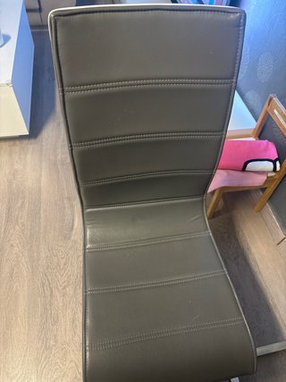 6 Sillas Comedor Piel Sintética Gris