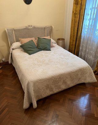 Cama Matrimonio Vintage + Cabecero + Colchón