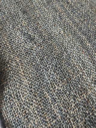 Alfombra Yute Zara Home Azul/Beige