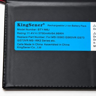 Batería KingSener BTY-M6J para MSI GS63 G