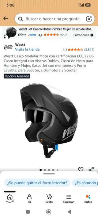 Urge Vender Honda PES125 Scooter Automática Negra/