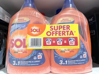 Sole Detersivo Lavatrice Bianco Splendente 3in1