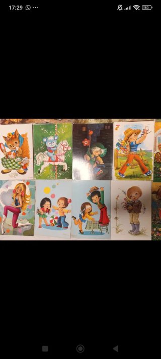 Lote Postales Antiguas Años 80, Baró, Disney, Lupe