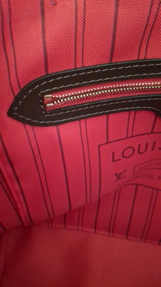 Bolso Louis Vuitton Neverfull Piel Forro Rojo