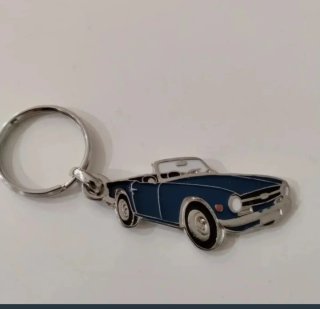 Llavero Coche Triumph TR6 Blanco
