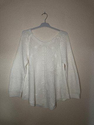 Jersey de punto blanco talla única