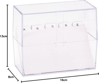 Organizador de fichas transparente
