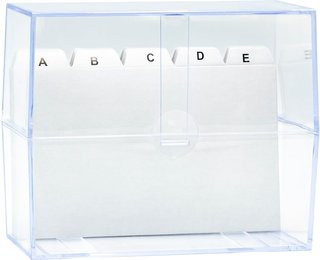 Organizador de fichas transparente