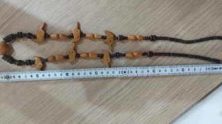 Collana etnica vintage legno elefanti