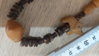 Collana etnica vintage legno elefanti