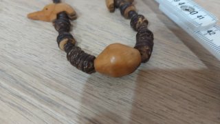 Collana etnica vintage legno elefanti