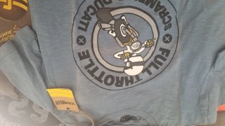 5 T-shirt Ducati Scrambler con difetti