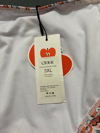 Braga bikini Cider floral naranja