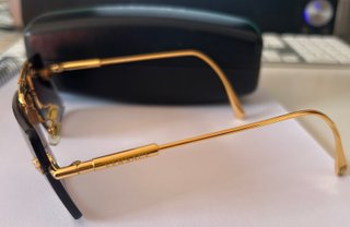 Occhiali da sole Versace dorati e marroni