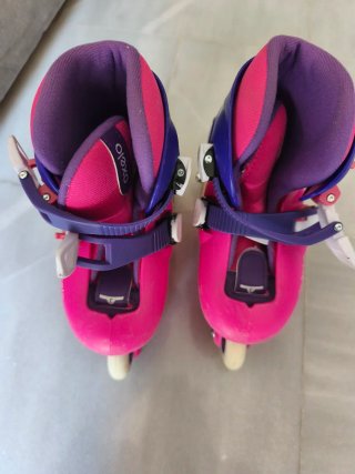 Patines ajustables Oxelo niña rosa/azul