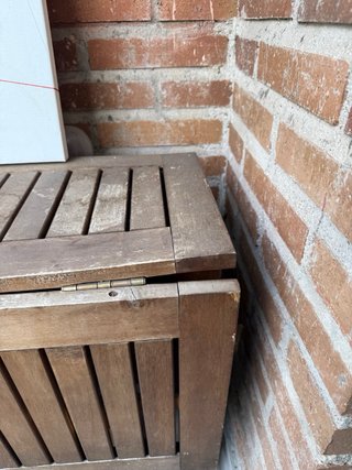 Tavolo da giardino pieghevole in legno con 4 sedie