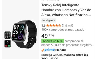Reloj Inteligente Tensky Negro